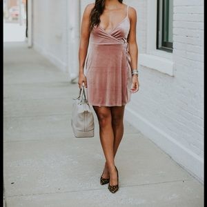 Nordstrom BP Velvet wrap dress